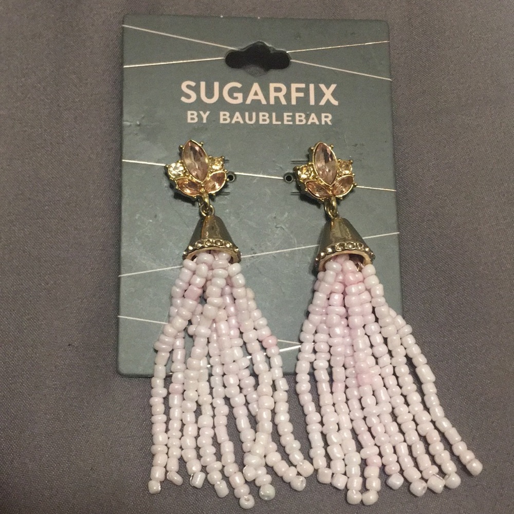 Sugarfix by Baublebar Beaded Pink Tassel Earrings